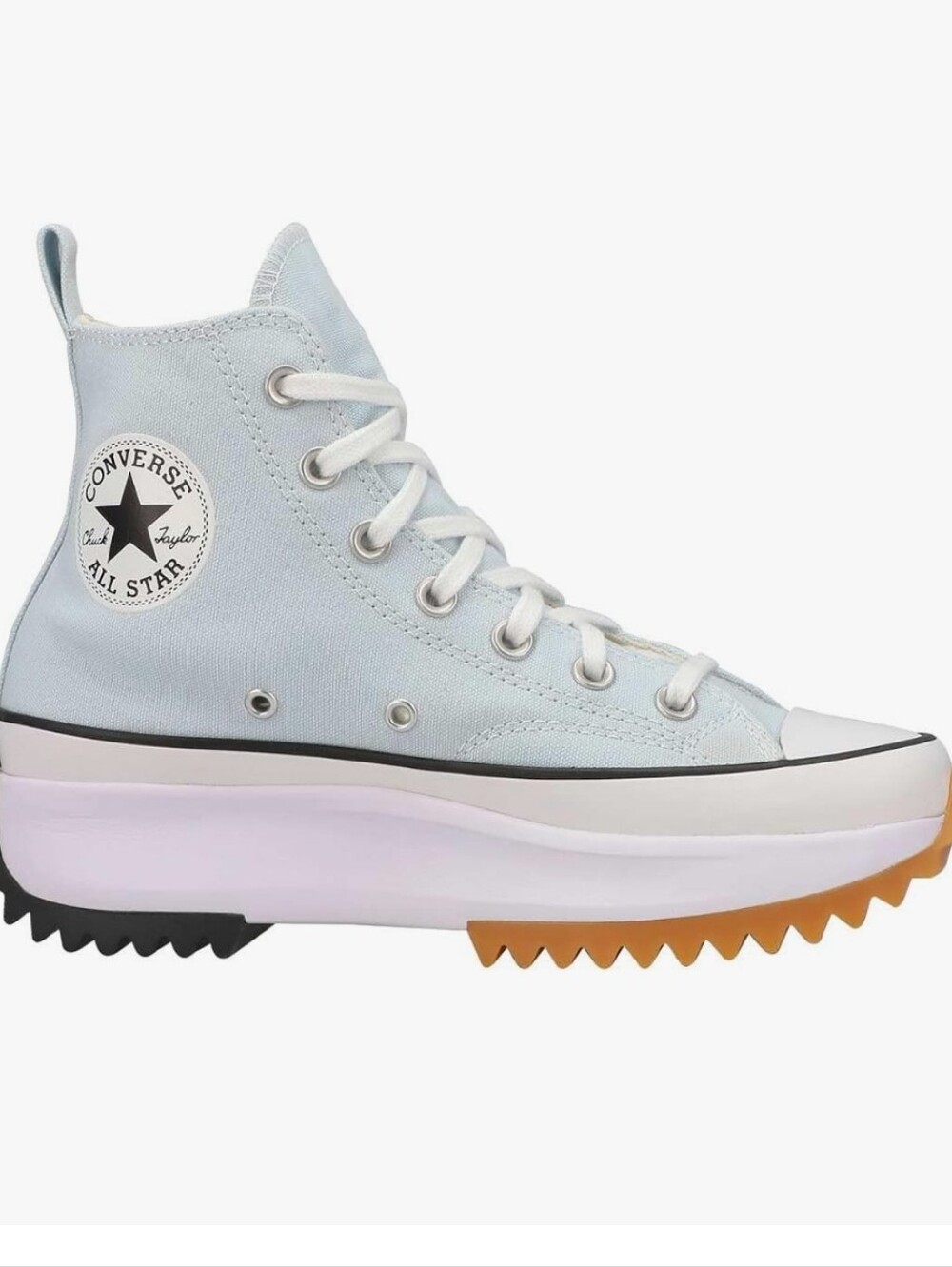 Converse Run Star Hike High Top Sneaker in Light Blue with Contrast Sole